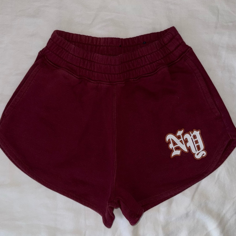 Hollister Red Athletic Shorts with Elastic Waistband